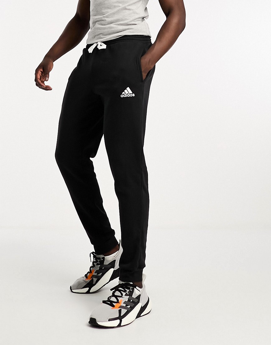 adidas Football tracksuit joggers in black
