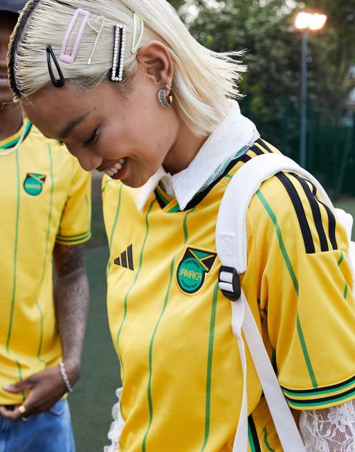 Adidas Women's Jamaica '23 Home Jersey, Small, Yellow