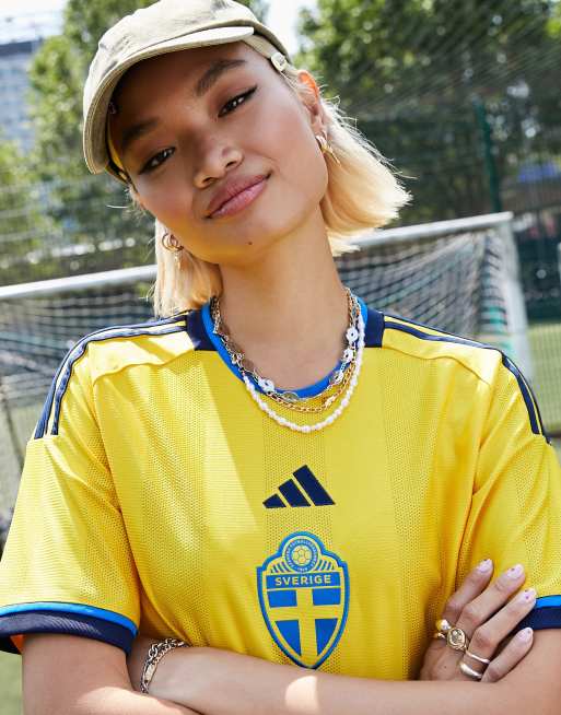 Women's Adidas Yellow Sweden National Team 2022/23 Home Replica Jersey