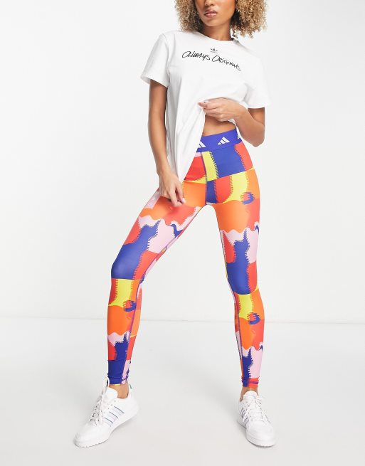 Under Armour all over print high ankle leggings in BLUE