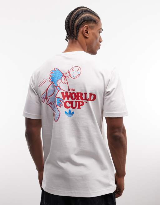 adidas Football World Cup France 98 mascot t-shirt in white | ASOS