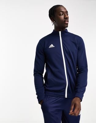 adidas Football zip jacket in navy