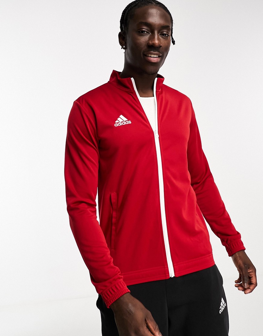 adidas Football zip jacket in red