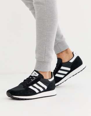 adidas originals forest grove trainers in black