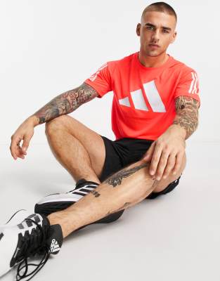 adidas Freelift 3 bar t-shirt in orange - ASOS Price Checker