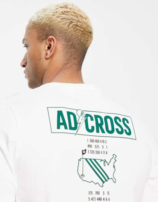 adidas Golf - Adicross Caddie - T-shirt bianca con stampa sulla schiena, 4 di 4