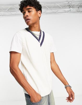 adidas Golf Adicross knitted vest in white