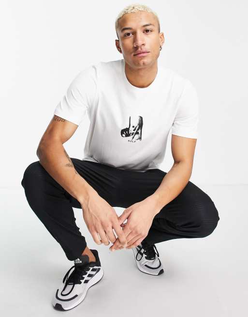 adidas Golf - Adicross - T-shirt avec imprimé Los Angeles au dos - Blanc, 2 de 4