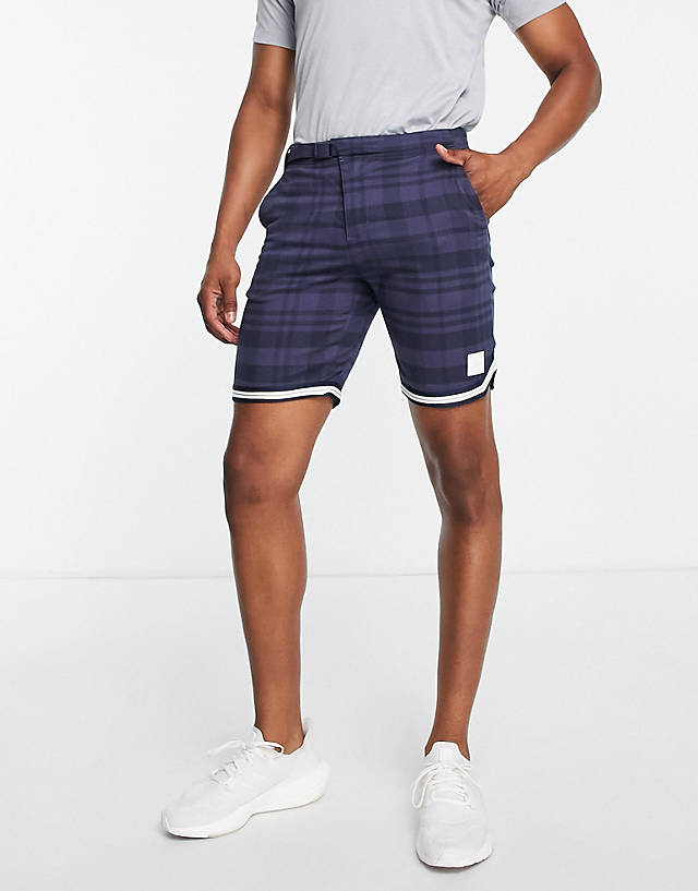 adidas Golf - adicross the open check shorts in navy