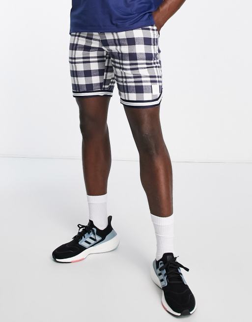 Adidas check store shorts