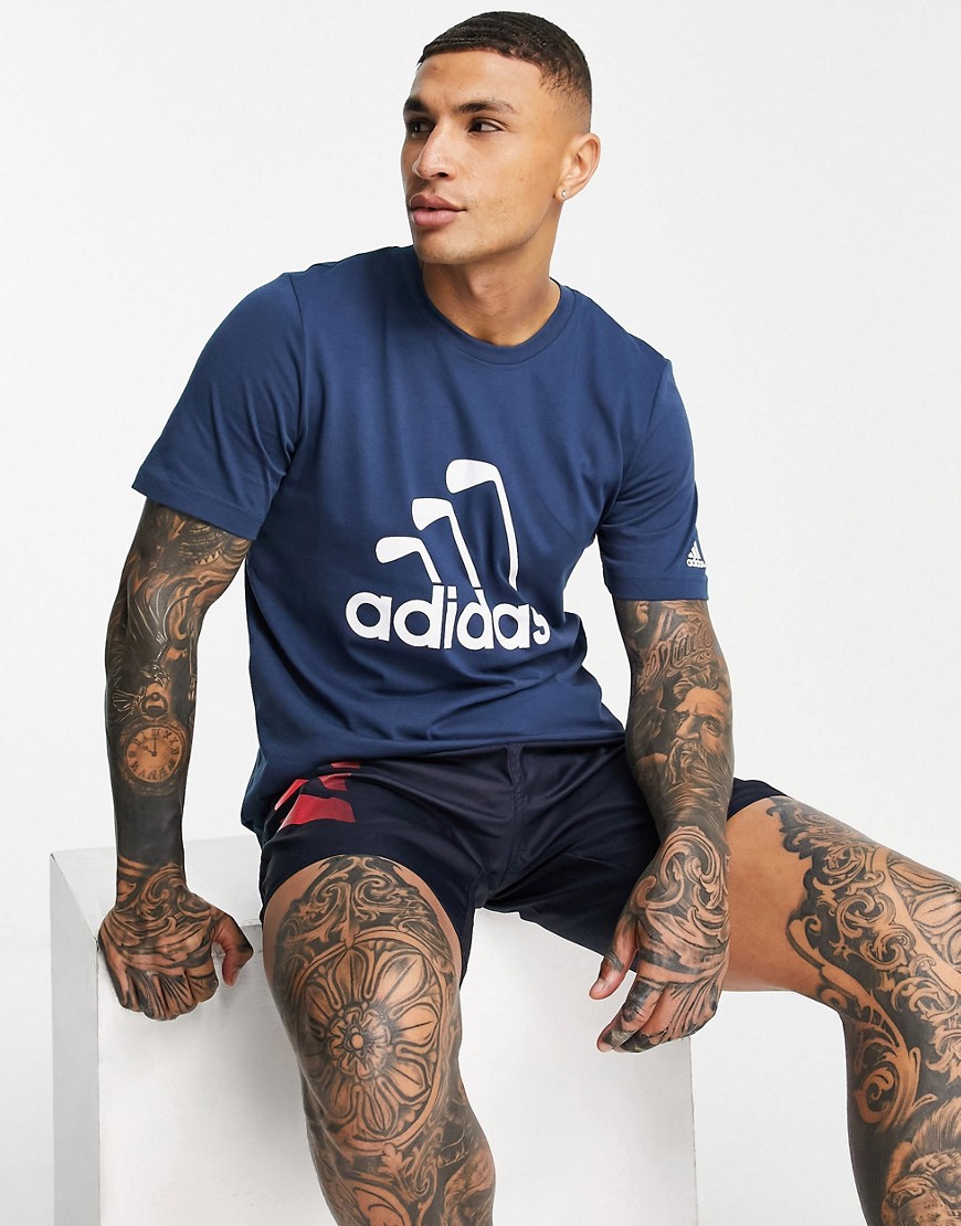 Adidas Golf - Club - T-shirt met grafische opdruk in marineblauw