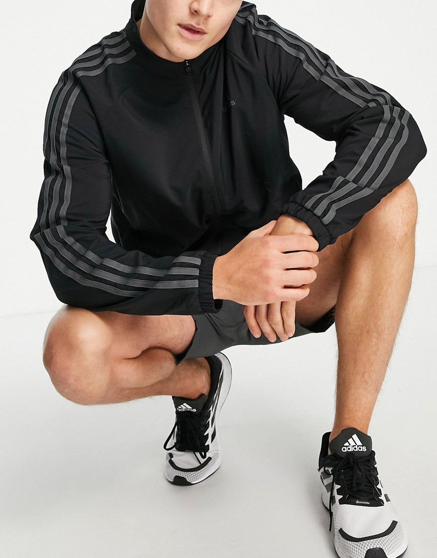 Adidas Golf - Gevoerd jack met rits in zwart
