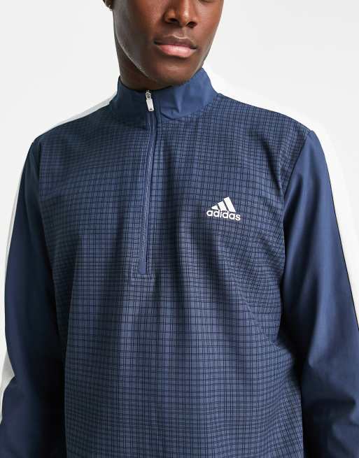 adidas Golf Giacca blu navy stampata con zip corta ASOS