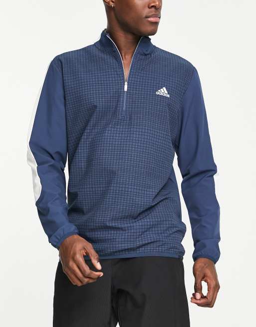 adidas Golf – Jacke in Navy mit kurzem Reißverschluss und Print ASOS