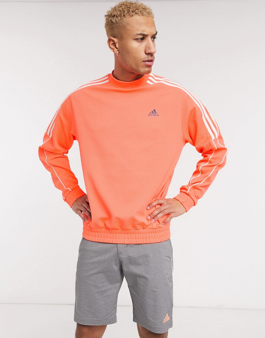 Adidas golf limited edition crew neck sweat in orange