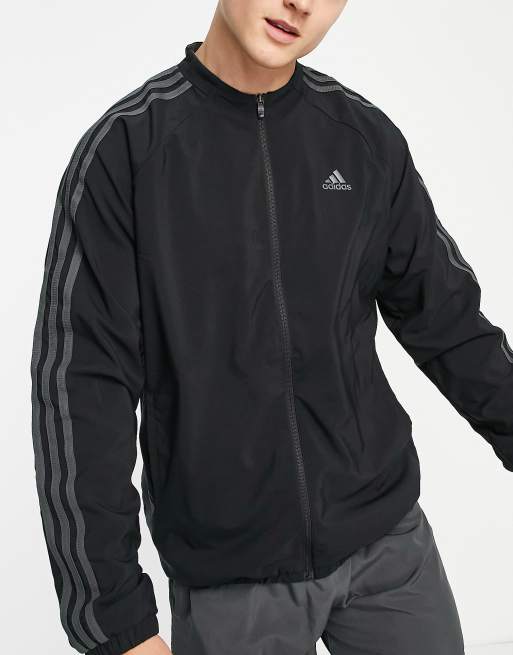 adidas Golf Lined zip jacket in black