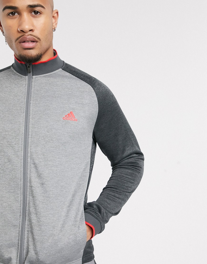 Adidas golf mid-weight jacket in grey