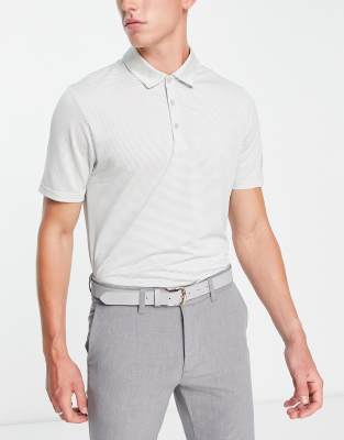 adidas Golf Ottoman stripe polo shirt in grey - ASOS Price Checker