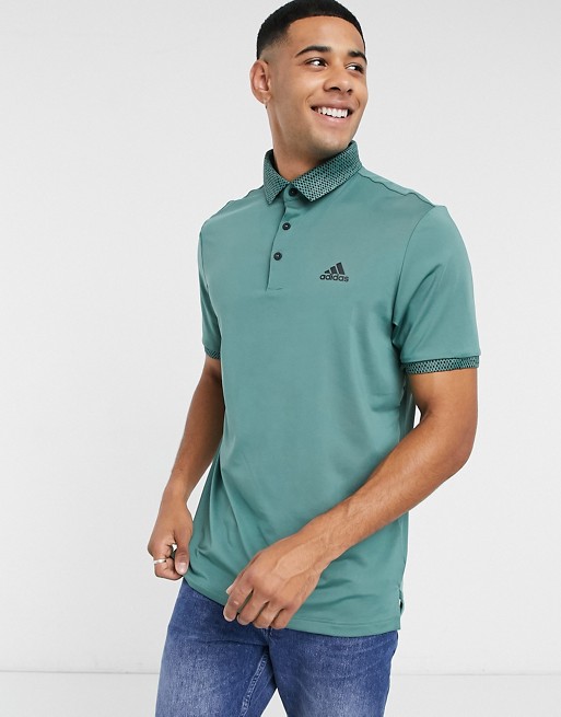 adidas Golf polo in green with logo