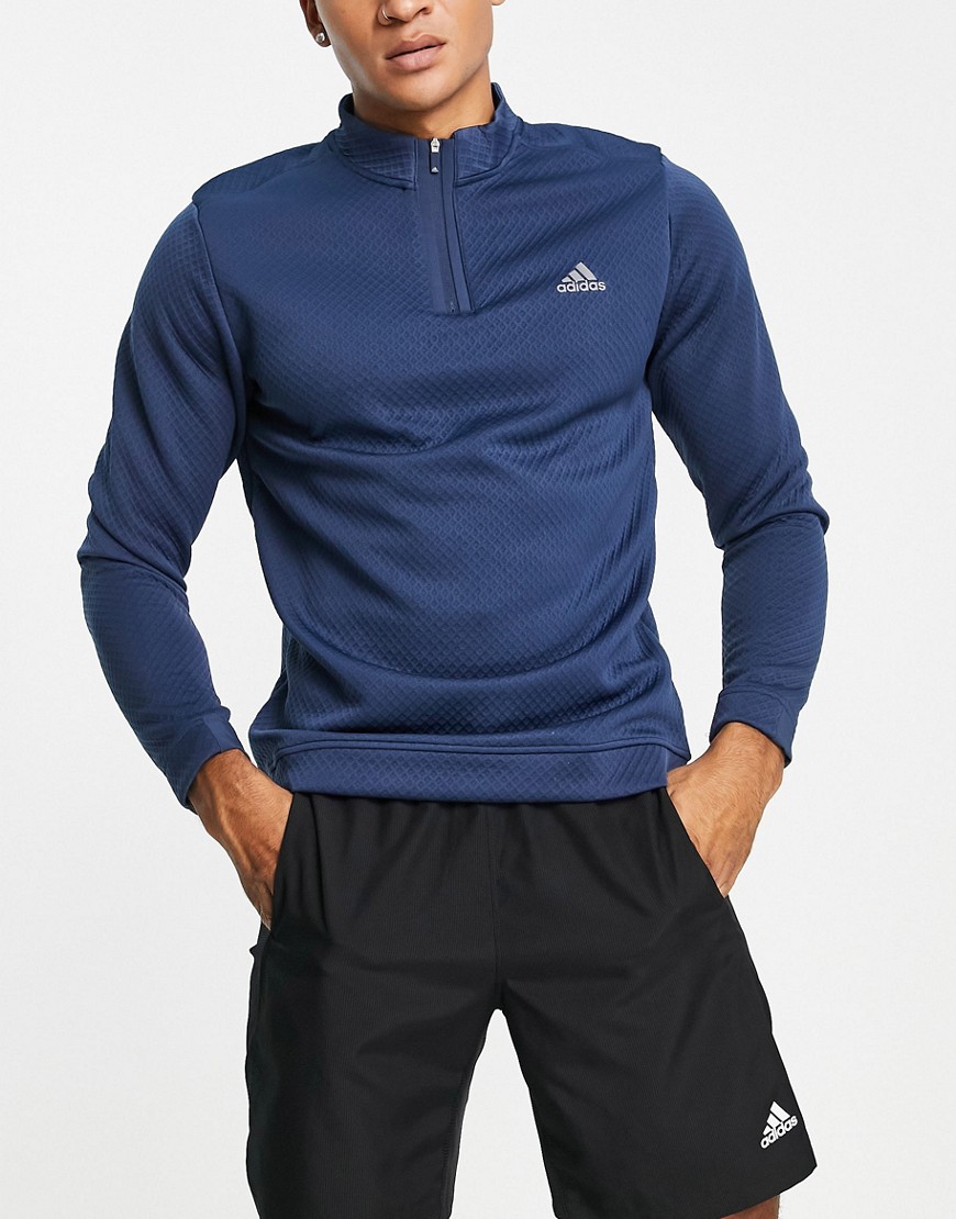 Adidas Golf - Sweater met korte rits in marineblauw