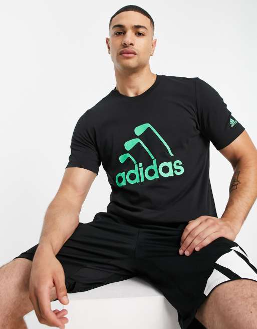 adidas Golf T-shirt à motif club Noir ASOS
