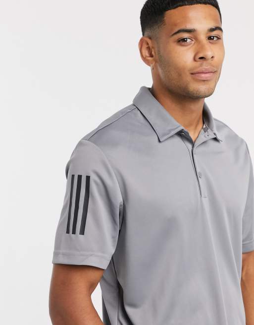 Grey adidas polo on sale shirt