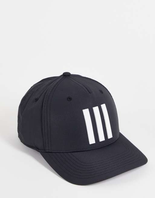 Cappello adidas nero 2025 con strisce bianche