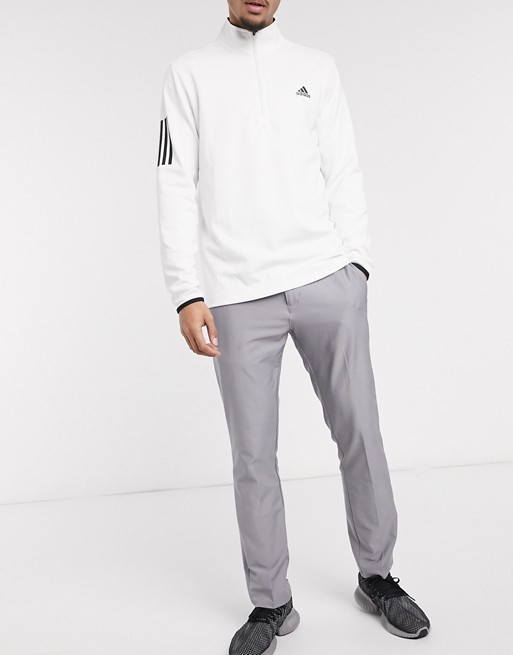 adidas Golf ultimate 3 stripe trousers in grey