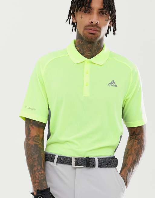 Yellow adidas golf on sale shirt