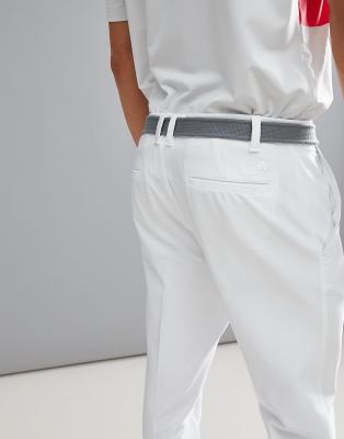 white adidas golf trousers