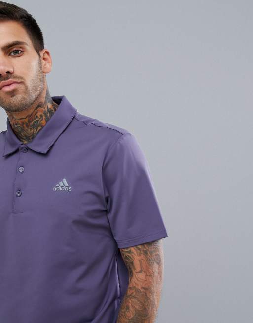 Adidas purple hotsell polo shirt