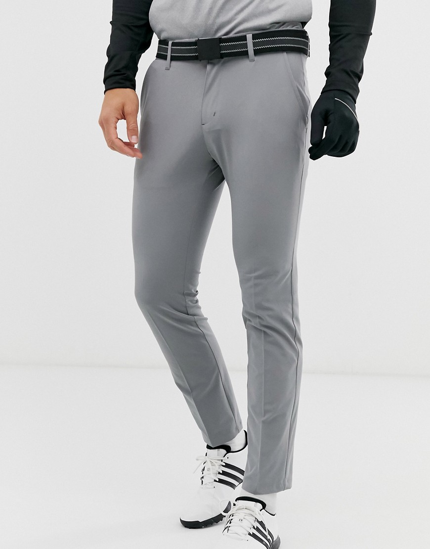 фото Серые суженные книзу брюки adidas golf ultimate-серый
