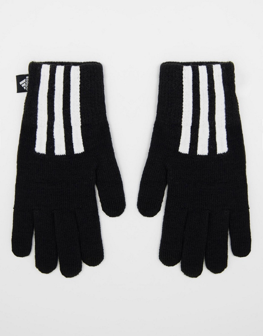 Adidas - Handschoenen met 3-Stripes in zwart