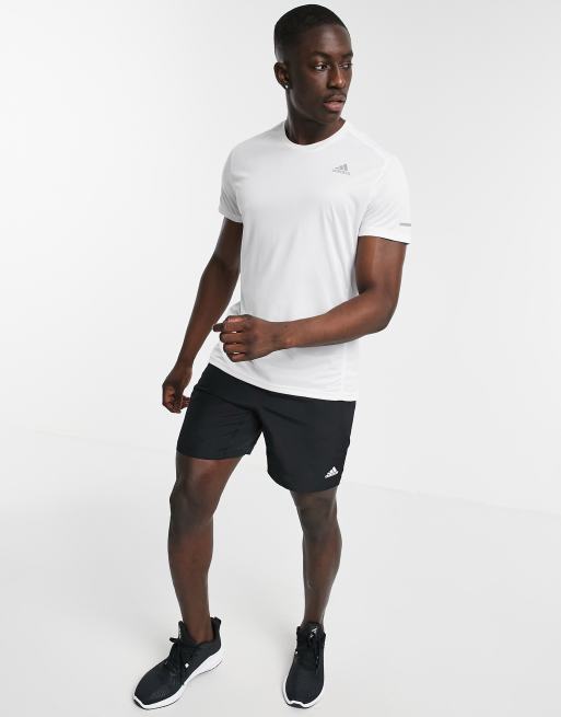 adidas Hardloopshirt in wit ASOS