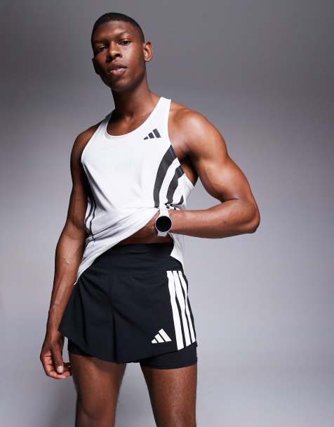 adidas - Hardloopshort Adizero 2 in 1 in zwart - view 1