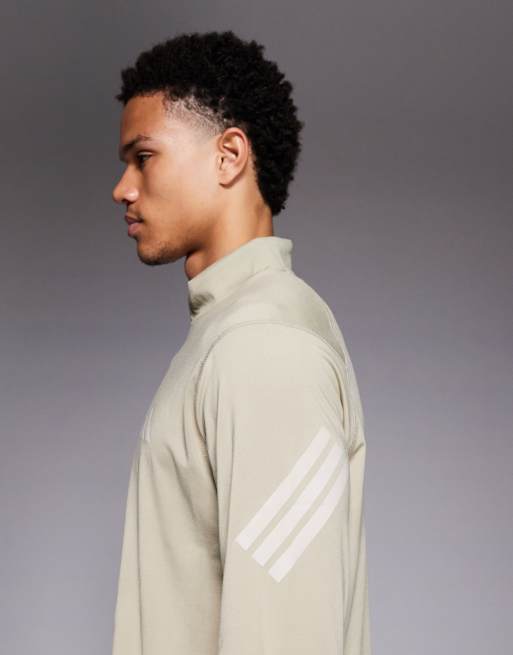 adidas - Hardlopen - adi365 - Top met 1/4 rits in kaki, 4 van 5