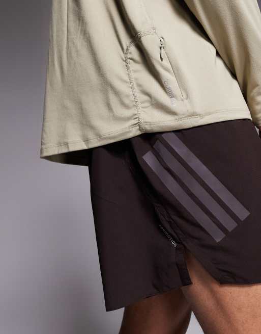 adidas - Hardlopen - adi365 - Top met 1/4 rits in kaki, 5 van 5