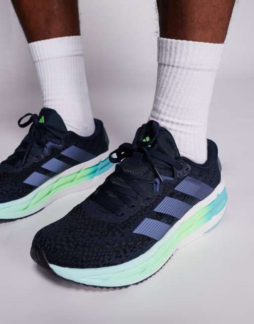 adidas - Hardlopen - Adistar 4 - Sneakers in marineblauw en groen, 4 van 5