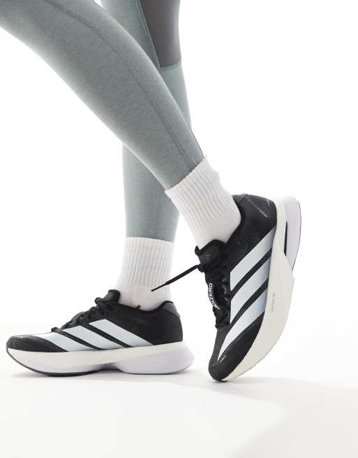 adidas - Hardlopen - Adizero Boston 13 eqt - Schoenen in core black / cloud white / grijs , 4 van 5
