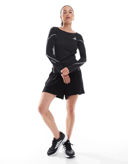 adidas - Hardlopen - Adizero - btn - Hardloop-T-shirt met lange mouwen in zwart , 4 van 4