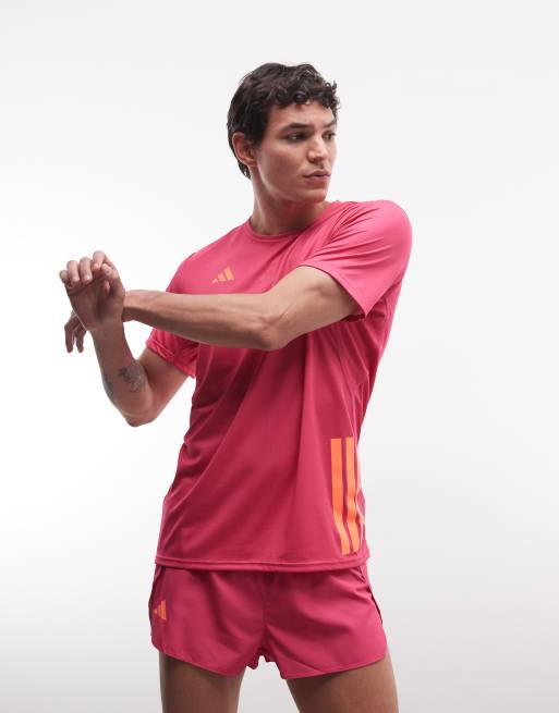 adidas - Hardlopen - Adizero - Short met split in roze en oranje, 2 van 5
