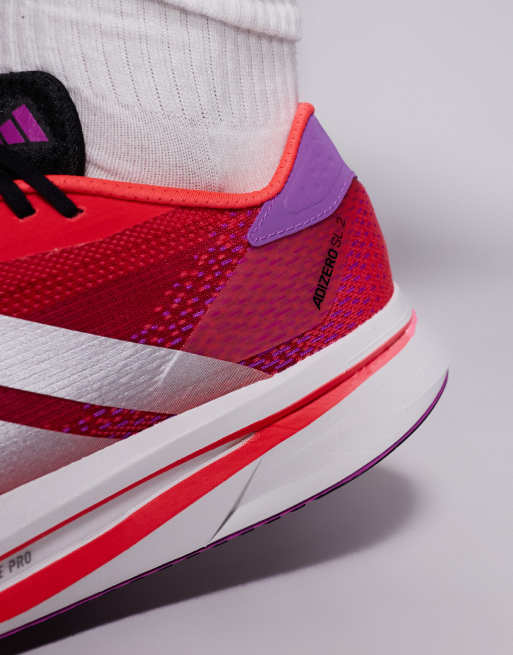 adidas - Hardlopen - Adizero SL 2 - Sneakers in rood en paars, 4 van 5