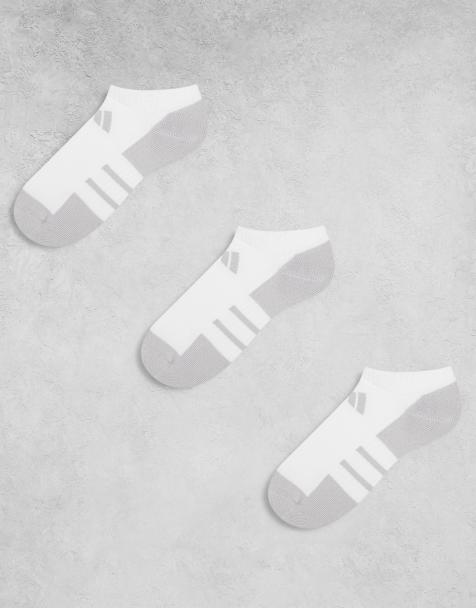 adidas - Hardlopen - Essentials - Set van 3 paar sportsokken in wit en grijs - view 1