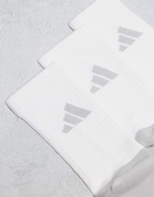 adidas - Hardlopen - Essentials - Set van 3 paar sportsokken in wit en grijs, 2 van 3