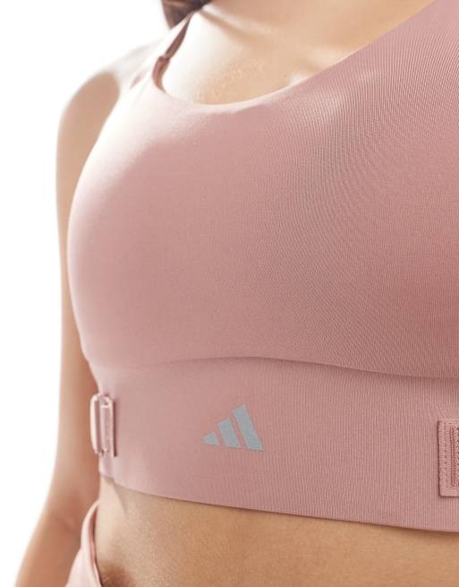 adidas - Hardlopen - Fastimpact Luxe - Sport bh met hoge ondersteuning in rood, 3 van 4