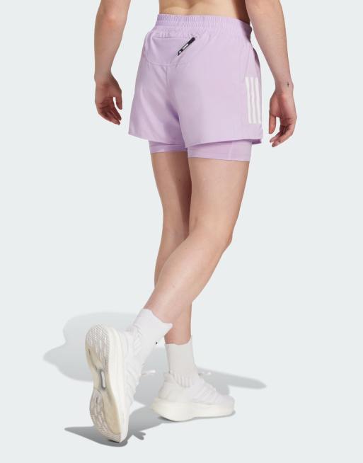 adidas - Hardlopen - Own The Run - Climacool - 2-in-1 shorts in powder plum , 3 van 4