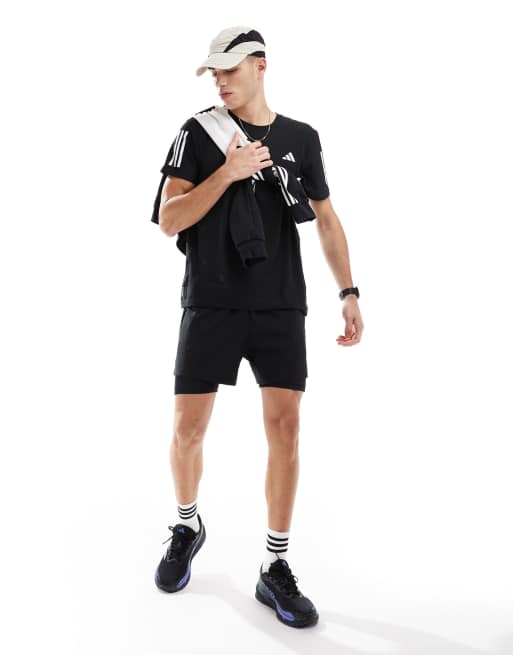 adidas - Hardlopen - Own The Run - Climacool - 2-in-1 shorts in zwart, 3 van 5