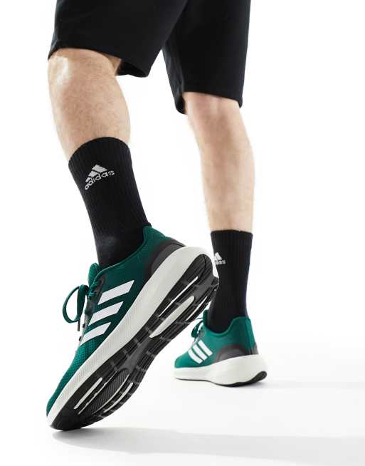 adidas - Hardlopen - Run Falcon 3.0 - Sneakers in donkergroen en wit, 3 van 5