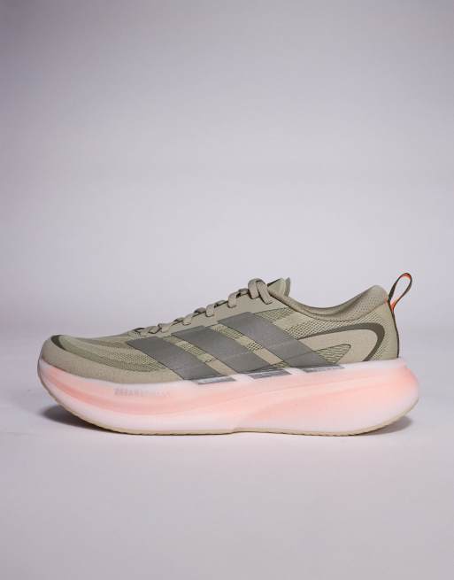 adidas - Hardlopen - Supernova Glide - Sneakers in olijfgroen en oranje, 2 van 5