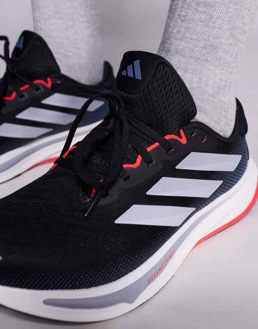 adidas - Hardlopen - Supernova Rise 2 - Sneakers in zwartgrijs en rood, 5 van 5